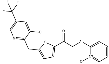 2-([2-(5-([3-CHLORO-5-(TRIFLUOROMETHYL)-2-PYRIDINYL]METHYL)-2-THIENYL)-2-OXOETHYL]SULFANYL)-1-PYRIDINIUMOLATE Struktur