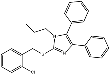 2-CHLOROBENZYL 4,5-DIPHENYL-1-PROPYL-1H-IMIDAZOL-2-YL SULFIDE Struktur