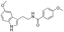 4-METHOXY-N-[2-(5-METHOXY-1H-INDOL-3-YL)ETHYL]BENZENECARBOXAMIDE Struktur