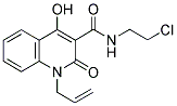 1-ALLYL-N-(2-CHLOROETHYL)-4-HYDROXY-2-OXO-1,2-DIHYDRO-3-QUINOLINECARBOXAMIDE Struktur