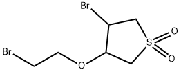 3-BROMO-4-(2-BROMO-ETHOXY)-TETRAHYDRO-THIOPHENE 1,1-DIOXIDE Struktur