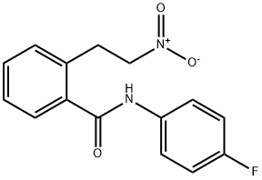 N-(4-FLUOROPHENYL)-2-(2-NITROETHYL)BENZENECARBOXAMIDE Struktur