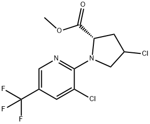 METHYL 4-CHLORO-1-[3-CHLORO-5-(TRIFLUOROMETHYL)-2-PYRIDINYL]-2-PYRROLIDINECARBOXYLATE Struktur