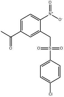 1-(3-([(4-CHLOROPHENYL)SULFONYL]METHYL)-4-NITROPHENYL)-1-ETHANONE Struktur