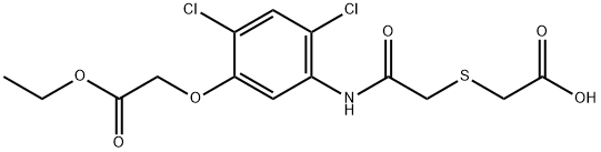 2-((2-[2,4-DICHLORO-5-(2-ETHOXY-2-OXOETHOXY)ANILINO]-2-OXOETHYL)SULFANYL)ACETIC ACID Struktur