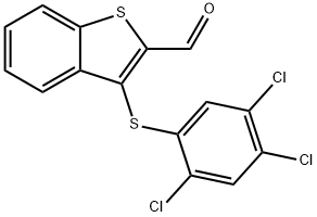 3-[(2,4,5-TRICHLOROPHENYL)SULFANYL]-1-BENZOTHIOPHENE-2-CARBALDEHYDE Struktur