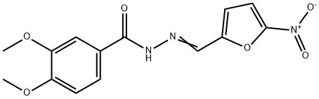 3,4-DIMETHOXY-N'-[(5-NITRO-2-FURYL)METHYLENE]BENZENECARBOHYDRAZIDE Struktur