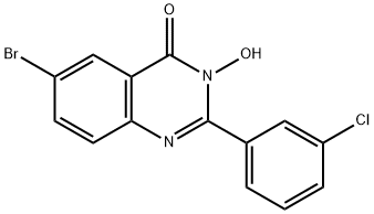 6-BROMO-2-(3-CHLOROPHENYL)-3-HYDROXY-4(3H)-QUINAZOLINONE Struktur