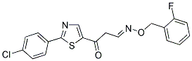 3-[2-(4-CHLOROPHENYL)-1,3-THIAZOL-5-YL]-3-OXOPROPANAL O-(2-FLUOROBENZYL)OXIME Struktur