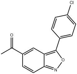 1-[3-(4-CHLOROPHENYL)-2,1-BENZISOXAZOL-5-YL]-1-ETHANONE Struktur