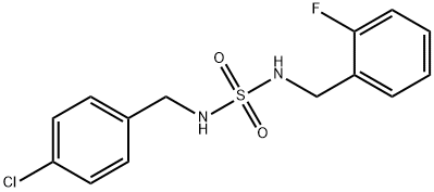 N-(4-CHLOROBENZYL)-N'-(2-FLUOROBENZYL)SULFAMIDE Struktur