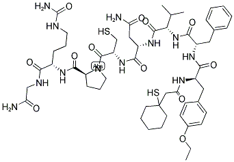 PMP-DTYR(OET)-PHE-VAL-ASN-CYS-PRO-CIT-GLY-NH2 Struktur