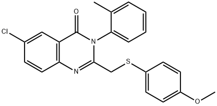 6-CHLORO-2-([(4-METHOXYPHENYL)SULFANYL]METHYL)-3-(2-METHYLPHENYL)-4(3H)-QUINAZOLINONE Struktur