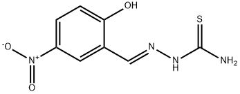 2-HYDROXY-5-NITROBENZALDEHYDE THIOSEMICARBAZONE Struktur