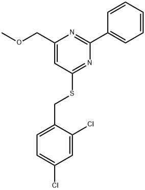 (6-[(2,4-DICHLOROBENZYL)SULFANYL]-2-PHENYL-4-PYRIMIDINYL)METHYL METHYL ETHER Struktur