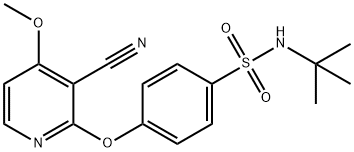 N-(TERT-BUTYL)-4-[(3-CYANO-4-METHOXY-2-PYRIDINYL)OXY]BENZENESULFONAMIDE Struktur