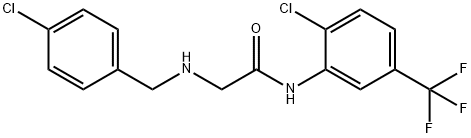 2-[(4-CHLOROBENZYL)AMINO]-N-[2-CHLORO-5-(TRIFLUOROMETHYL)PHENYL]ACETAMIDE Struktur