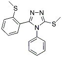 3-(METHYLSULFANYL)-5-[2-(METHYLSULFANYL)PHENYL]-4-PHENYL-4H-1,2,4-TRIAZOLE Struktur