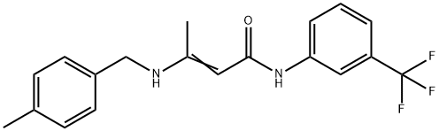 3-[(4-METHYLBENZYL)AMINO]-N-[3-(TRIFLUOROMETHYL)PHENYL]-2-BUTENAMIDE Struktur