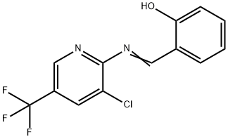 2-(([3-CHLORO-5-(TRIFLUOROMETHYL)-2-PYRIDINYL]IMINO)METHYL)BENZENOL Struktur