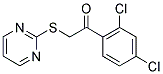 1-(2,4-DICHLORO-PHENYL)-2-(PYRIMIDIN-2-YLSULFANYL)-ETHANONE Struktur