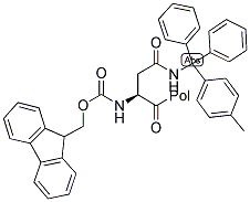 FMOC-ASN(MTT)-P-ALKOXYBENZYL ALCOHOL RESIN Struktur