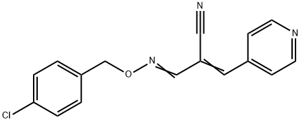 2-(([(4-CHLOROBENZYL)OXY]IMINO)METHYL)-3-(4-PYRIDINYL)ACRYLONITRILE Struktur