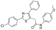 2-[2-(4-CHLOROPHENYL)-4-PHENYL-1,3-THIAZOL-5-YL]-N-(4-METHOXYPHENYL)ACETAMIDE Struktur