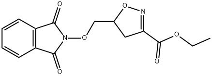 ETHYL 5-([(1,3-DIOXO-1,3-DIHYDRO-2H-ISOINDOL-2-YL)OXY]METHYL)-4,5-DIHYDRO-3-ISOXAZOLECARBOXYLATE Struktur