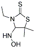 3-ETHYL-4-(HYDROXYAMINO)-5,5-DIMETHYL-1,3-THIAZOLIDINE-2-THIONE Struktur