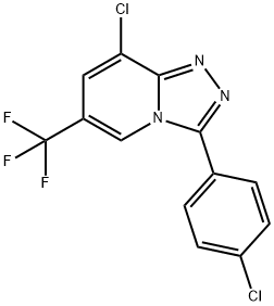 8-CHLORO-3-(4-CHLOROPHENYL)-6-(TRIFLUOROMETHYL)[1,2,4]TRIAZOLO[4,3-A]PYRIDINE Struktur