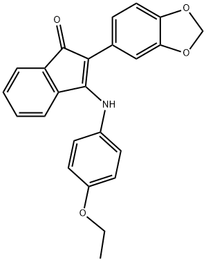 2-BENZO[D]1,3-DIOXOLEN-5-YL-3-((4-ETHOXYPHENYL)AMINO)INDEN-1-ONE Struktur