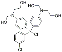 [4,4'-DI-(DIHYDROXYETHYLAMINO)-PHENYL]-(4''-CHLOROPHENYL)-CHLOROMETHANE Struktur