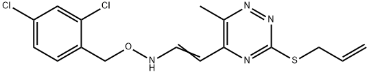 3-(ALLYLSULFANYL)-5-(2-([(2,4-DICHLOROBENZYL)OXY]AMINO)VINYL)-6-METHYL-1,2,4-TRIAZINE Struktur