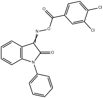 3-([(3,4-DICHLOROBENZOYL)OXY]IMINO)-1-PHENYL-1,3-DIHYDRO-2H-INDOL-2-ONE Struktur