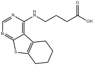 4-(5,6,7,8-TETRAHYDRO-BENZO[4,5]THIENO[2,3-D]PYRIMIDIN-4-YLAMINO)-BUTYRIC ACID Struktur