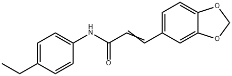 3-(1,3-BENZODIOXOL-5-YL)-N-(4-ETHYLPHENYL)ACRYLAMIDE Struktur