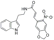 N-(2-INDOL-3-YLETHYL)-3-(6-NITROBENZO[3,4-D]1,3-DIOXOLAN-5-YL)PROP-2-ENAMIDE Struktur