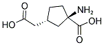 (+/-)-TRANS-1-AMINO-1-CARBOXYCYCLOPENTANE-3-ACETIC ACID Struktur