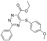 ETHYL 5-[(4-METHOXYPHENYL)SULFANYL]-3-PHENYL-1,2,4-TRIAZINE-6-CARBOXYLATE Struktur