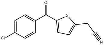 2-[5-(4-CHLOROBENZOYL)-2-THIENYL]ACETONITRILE Struktur