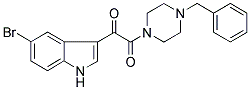 1-(4-BENZYLPIPERAZINO)-2-(5-BROMO-1H-INDOL-3-YL)ETHANE-1,2-DIONE Struktur