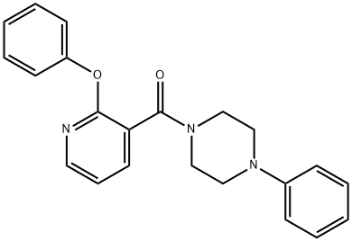 2-PHENOXY(3-PYRIDYL) 4-PHENYLPIPERAZINYL KETONE Struktur