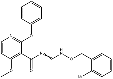 N-(([(2-BROMOBENZYL)OXY]IMINO)METHYL)-4-METHOXY-2-PHENOXYNICOTINAMIDE Struktur