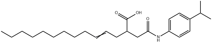 2-((N-(4-(ISOPROPYL)PHENYL)CARBAMOYL)METHYL)TETRADEC-4-ENOIC ACID Struktur