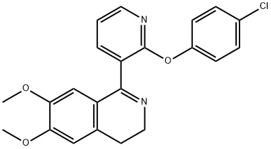 1-(3-(6,7-DIMETHOXY(3,4-DIHYDROISOQUINOLYL))(2-PYRIDYLOXY))-4-CHLOROBENZENE Struktur