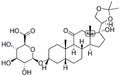 5BETA-PREGNAN-3ALPHA, 17ALPHA, 20BETA, 21-TETROL-11-ONE-3BETA-D-GLUCURONIDE-20 21-ACETONIDE Struktur