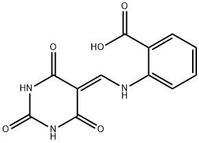 2-(((2,4,6-TRIOXO-3,5-DIAZAPERHYDROINYLIDENE)METHYL)AMINO)BENZOIC ACID Struktur