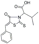 2-(5-BENZYLIDENE-4-OXO-2-THIOXO-THIAZOLIDIN-3-YL)-3-METHYL-BUTYRIC ACID Struktur