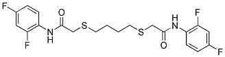 2-[(4-([2-(2,4-DIFLUOROANILINO)-2-OXOETHYL]SULFANYL)BUTYL)SULFANYL]-N-(2,4-DIFLUOROPHENYL)ACETAMIDE Struktur